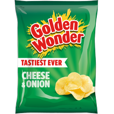 Retail Pack Golden Wonder Cheese and Onion Crisps 32 x 32.5g box