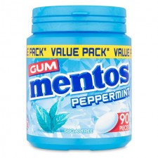 Mentos Gum Peppermint Bottle 90 Pack