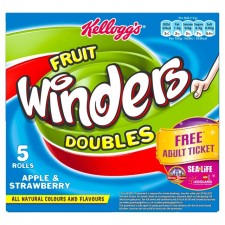 Kelloggs Fruit Winders Doubles Strawberry and Apple 5 x 17g