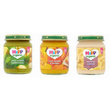 Hipp Organic Baby Food 4-6 Month 24 Jar Assortment Including Meat