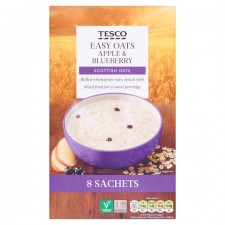 Tesco Easy Oats Apple And Blueberry 8 x 36g