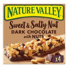 Nature Valley Sweet and Salty Nut Dark Chocolate with Nuts 4 x 30g Pack