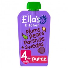 Ellas Kitchen Organic Plums Pears Parsnip and Swede 120g 4 Months