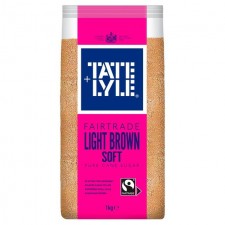 Tate and Lyle Fairtrade Light Brown Soft Cane Sugar 1kg