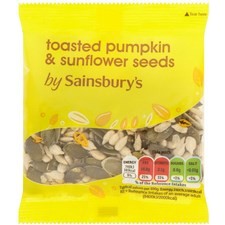Sainsburys Toasted Pumpkin and Sunflower Seeds 30g