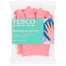 Tesco Dishwashing Rubber Gloves Small