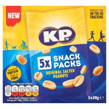 KP Salted Peanuts 5 x 30g Snack Packs