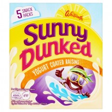 Whitworths Sunny Dunked Yoghurt Coated Raisins 5 x 25g
