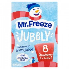 Calypso Mr Freeze Jubbly Ice Lollies Strawberry 8x62ml