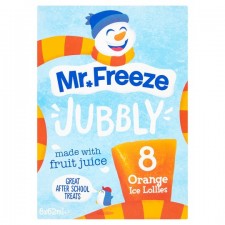 Calypso Mr Freeze Jubbly Ice Lollies Orange 8x62ml