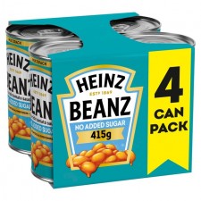 Heinz Baked Beans No Added Sugar 4x415g
