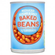 Sainsburys Baked Beans in Tomato Sauce Reduced Sugar and Salt 400g