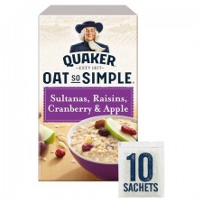 Quaker Oat So Simple Apple Sultana Raisin Cranberry 385g 10 Sachets