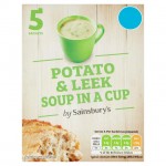 Sainsburys Potato and Leek Soup in a Cup with Croutons 5 Sachets