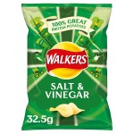 Retail Pack Walkers Salt and Vinegar Crisps 32 x 32.5g Pack Box