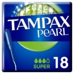 Tampax Pearl Super Applicator Tampons 18 per pack