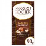Ferrero Rocher Hazelnut Dark 55% Chocolate Bar 90g
