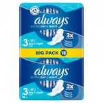 Always Ultra Day and Night Sanitary Towels Size 3 with Wings 18 pack