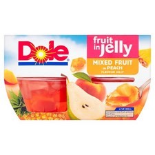 Dole Mixed Fruit in Peach Jelly 4x123g