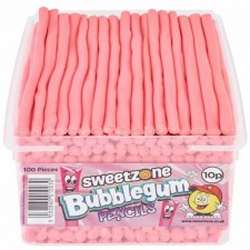 Sweetzone Bubblegum Pencils 100 Pieces