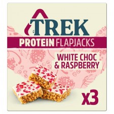 Trek Protein White Choc and Raspberry Flapjacks Multipack 3 X 50g