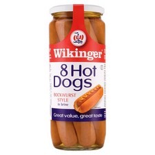 Retail Pack Wikinger 8 Hot Dogs Bockwurst Style in Brine 1030g x 6