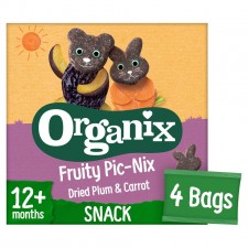 Organix Fruity Pic Nix Dried Plum and Carrot 4x17g