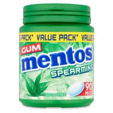 Mentos Gum Spearmint Bottle 90 Pack