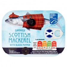 Sainsburys Taste the Difference Smoked Scottish Mackerel with Black Pepper 110g