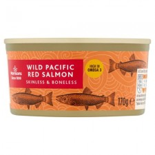 Morrisons Wild Pacific Red Salmon Skinless and Boneless 170g