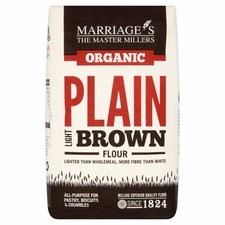 Marriages Organic Light Brown Plain Flour 1kg