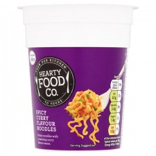 Hearty Food Co Spicy Curry Noodle Pot 70G