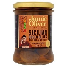 Jamie Oliver Sicilian Giaraffa Queen Olives 314g
