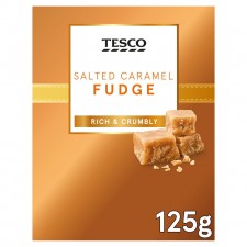 Tesco Salted Caramel Fudge 125G
