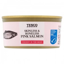 Tesco Wild Pacific Skinless And Boneless Pink Salmon 170g
