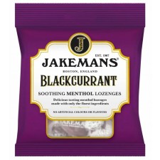 Retail Pack Jakemans Blackcurrant Menthol 12 x 73g Bags
