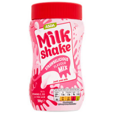 Asda Strawberry Flavoured Milkshake Mix 300g