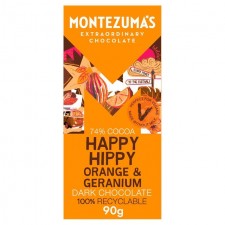 Montezumas Organic Dark Chocolate with Orange and Geranium 90g