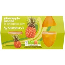 Sainsburys Pineapple Pieces in Pineapple Jelly 4 x 120g