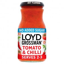 Loyd Grossman No Added Sugar Tomato and Chilli Pasta Sauce 350g