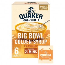 Quaker Oat So Simple Big Bowl Golden Syrup 298g 6 Sachets