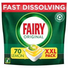 Fairy All In One Lemon Dishwasher Tablets 70 per pack