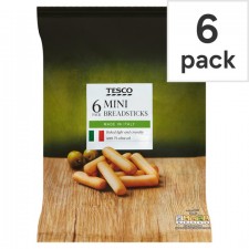 Tesco 6 Pack Mini Breadsticks 120G