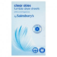 Sainsbury's Clear Skies Tumble Dryer Sheets Loads x40
