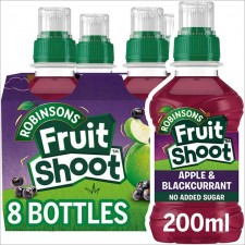 Robinsons Fruit Shoot No Added Sugar Blackcurrant and Apple 8 x 200ml
