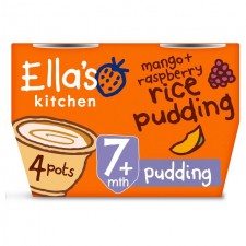 Ellas Kitchen Mango and Raspberry Rice Pudding 4 x 80g