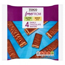 Tesco Free From Swirly Chocolate Wafers 4 x 27g