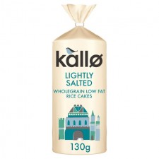 Kallo Low Fat Lightly Salted Wholegrain Rice Cakes 130g