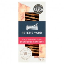 Peters Yard Sourdough Crackers Pink Peppercorn 90g
