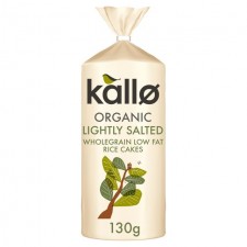 Kallo Organic Thick Slightly Salted Rice Cakes 130g